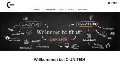 Screenshot Website C-UNITED
