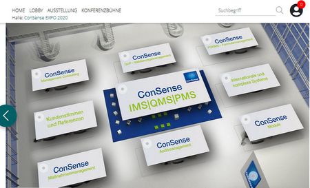 ConSense virtuelle Messe 2020: Hallenplan